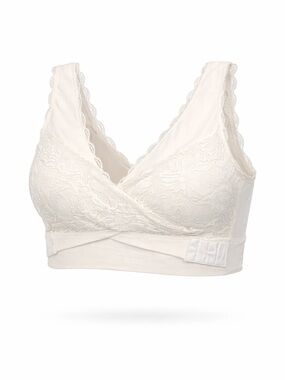 Cara Mia 2X Lace Wireless Bra Bundle Black Ivory Removable Pads